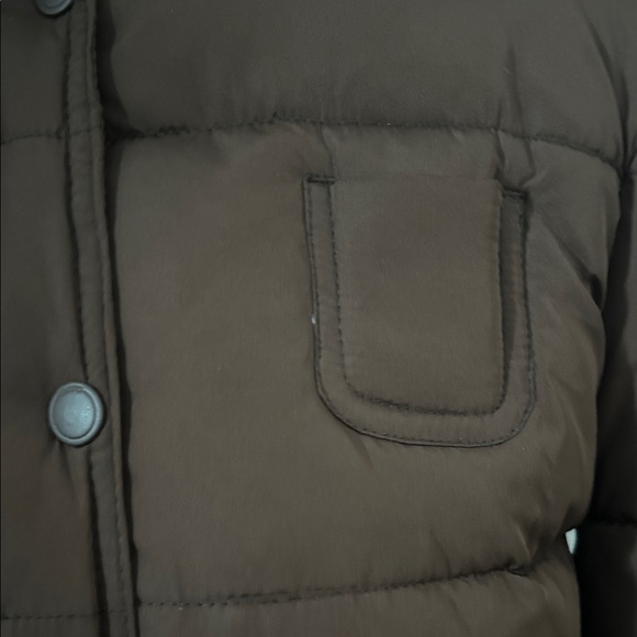 Aeropostale Chocolate Brown Puffer Jacket with Fur Hood - Picture 3 of 8
